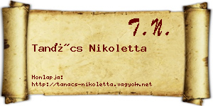 Tanács Nikoletta névjegykártya